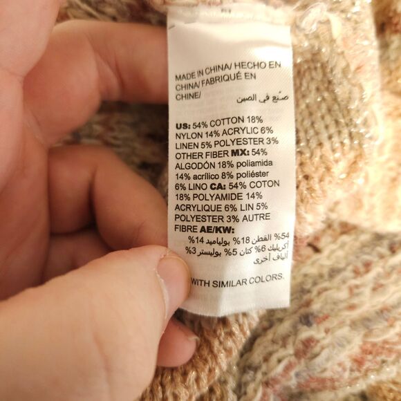 Chico’s 3 Womens XL Striped Mixed-Yarn Cocoon Open Front Cardigan Sweater - Picture 5 of 8